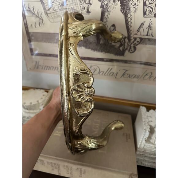 Vintage Gold Wall Shelf Metallic Decor Burwood sconce ornate Hollywood regency - Picture 16 of 16